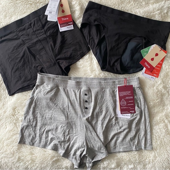 Thinx Other - Thinx Period Underwear Brief Boy Short & Sleep Short Panties Bundle Lot XL NWT